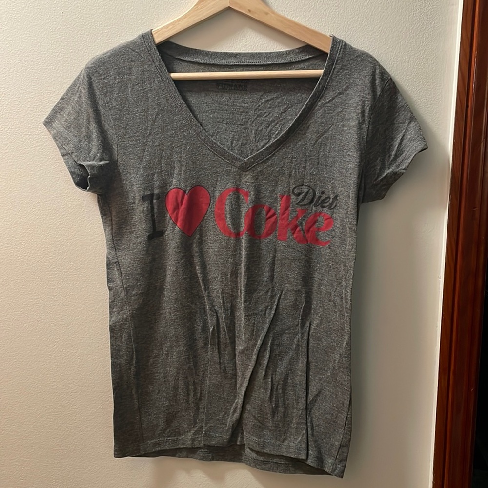 Vintage Coca Cola I ❤️ Diet Coke grey t shirt